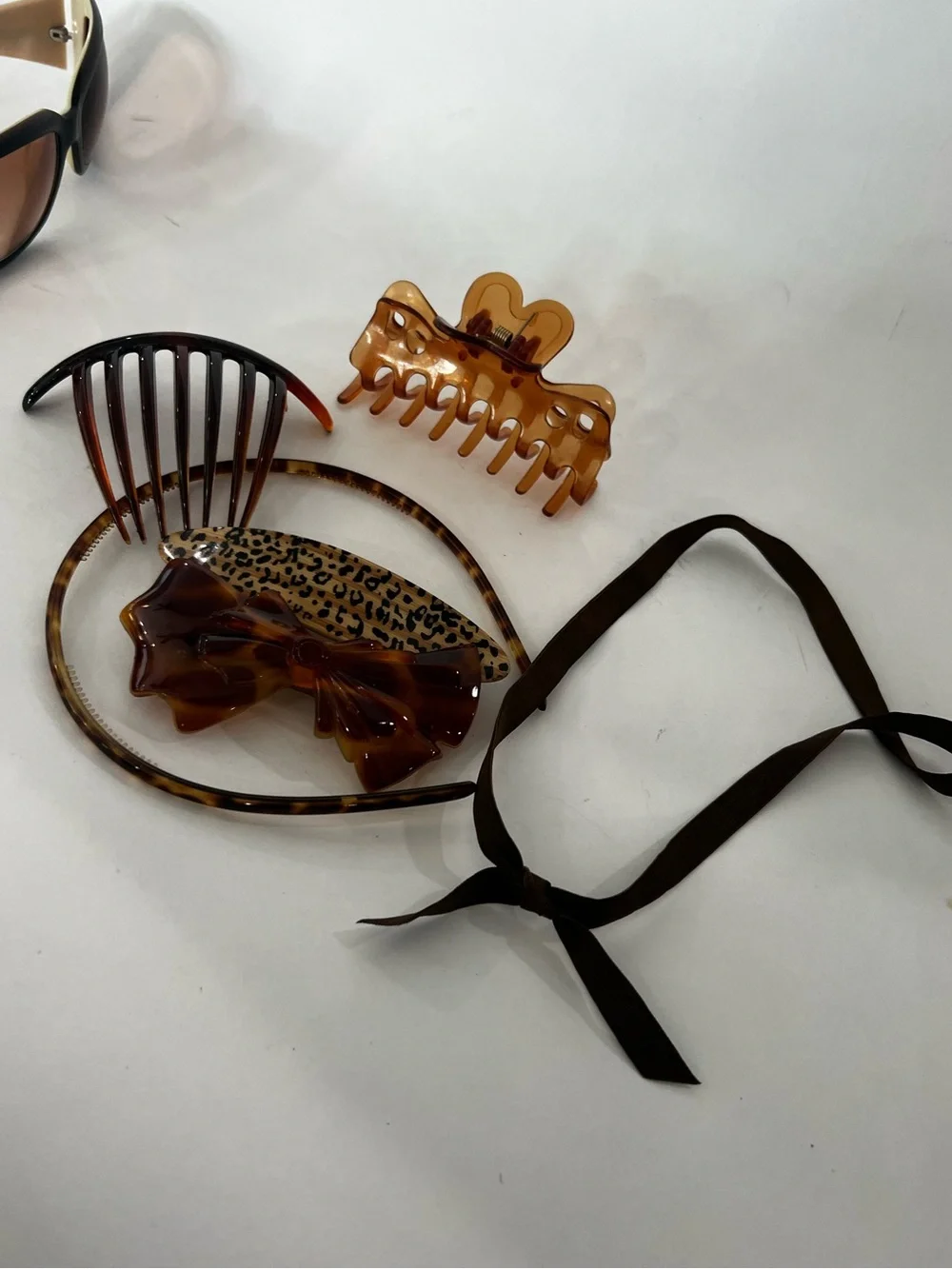 Vintage French Hair Accessories Tortoise Barrettes Headbands Made in France